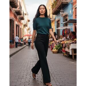 LOT OF 2 Tapata Pants Womens S Black Dress Bootcut Pull On Stretch Ponte Career